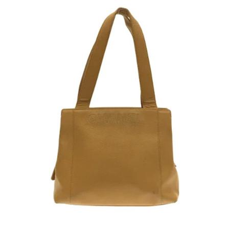 Chanel Vintage Pre-owned Læder chanel-tasker Brun, Dame Vintage Tasker, Størrelse: ONE Size