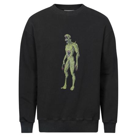 Han Kjøbenhavn Artwork Crewneck Sort, Herre Sweatshirts