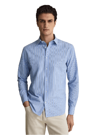 John Henric Casual Striped Shirt (stig) Button-downskjortor Herr XS