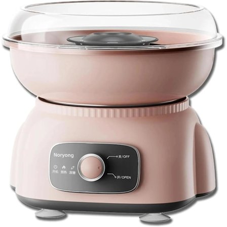 Mini Sukkerspinnmaskin for Barn - Bærbar Elektrisk DIY Maskin med Pinner & Skje, Rosa Hjemmefestgave for Familiehygge