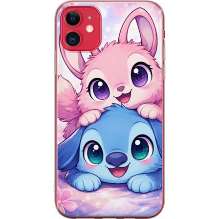 Kompatibel Mobilcover til Apple Apple iPhone 11 Sød kawaii illustration med pink og blå fantasidyr, store øjne og bløde farver perfekt til børnev