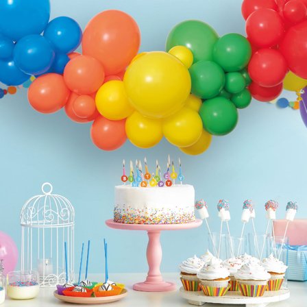 DIY Ballonguirlande Regnbue
