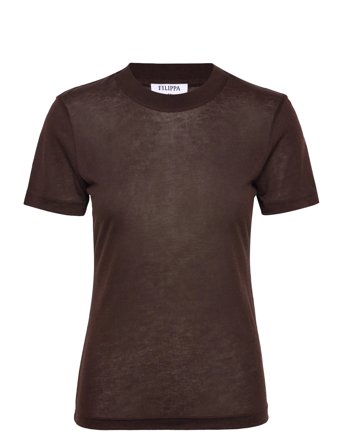 Filippa K Lyocell Cashmere Tee - Brown - M