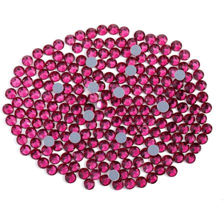 6000 st Fuchsia Hotfix Strass, SS10, 2,7-2,9 mm för Hantverk & Kläder Fuchsia