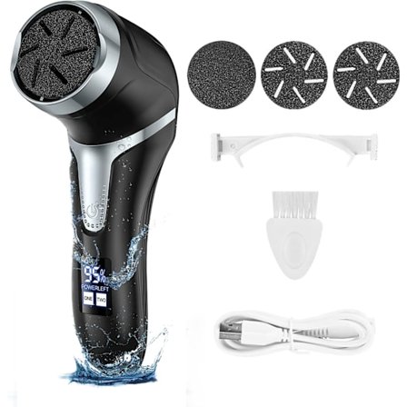 Elektrisk pedikyr maskin LCD digitalt display støvsuger er egnet for å fjerne død hud og hard hud svart
