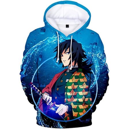 Cosplay Demon Slayer Anime -huppari – Halloween Unisex Aikuinen Manga Hahmo Fanituote Pusero Kengurutaskuilla Iso