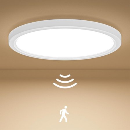 LED-taklampe med bevegelsessensor 18W 4000K, 1800LM Innendørs lampe for gang trapper garasje[YDE]