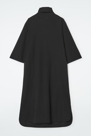 COS Women's Tie-Detail Turtleneck Dress in Black