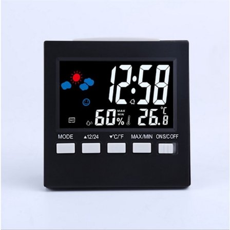 LCD Digital Termometer Väderstation Klocka & Alarm Kalender Hy