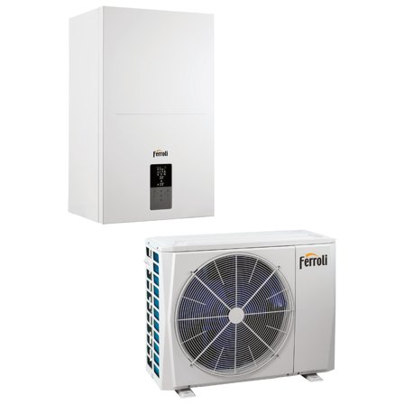 Sistema ibrido Ferroli Omnia S Hybrid C - Pdc 8 kW - Caldaia a condensazione 24 kW