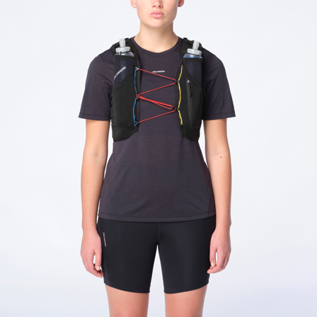 Salomon - Laufwesten Adv Skin 5 Race Flag Set - White / Nautical Blue