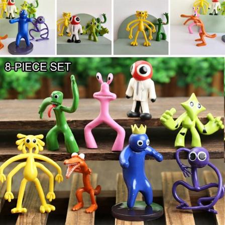 8 stk Rainbow Friends Anime Figur Kawaii dukke tegneseriemodell T