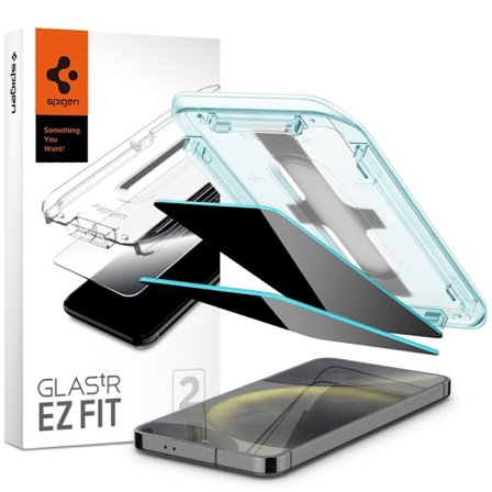 Spigen Galaxy S24 2-PACK GLAS.tR "Ez Fit" Skjermbeskytter Privacy—PA