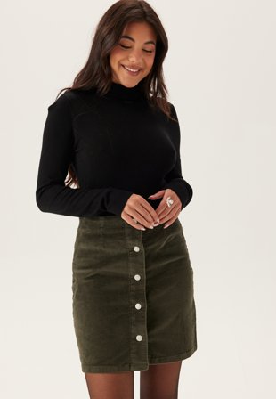 VERO MODA - Vmetta Hr Short Cord Skater Sk - Forest Night - Kläder - - Bubbleroom