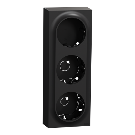 Elko EKO50031 Pintakehys 3-pintakojerasia, korkea Musta, Kytkimet & pistorasiat