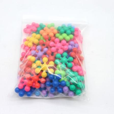 Lapset 3D pyörivä luumunkukka rakennuspalikat tiilet lelu DIY kokoonpano lumihiutaleet 60 pieces bagged