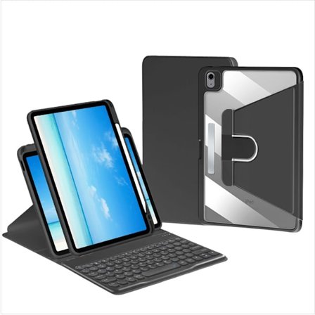 360° Roterande Ställ Bluetooth Tangentbordsfodral Kompatibelt med iPad 7:e/8:e/9:e Generationen 10.2 tum