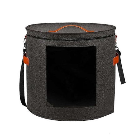 Hatun säilytyslaatikko naisille ja miehille, 19 tuumaa D x 17 tuumaa K Hatun laatikot Huopa Matka Pyöreä hatun järjestäjälaatikko pölytiiviillä 