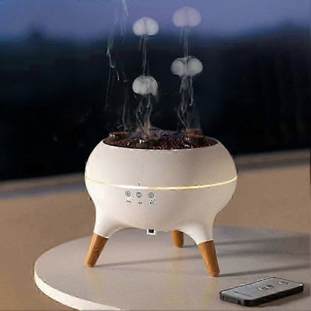 Dansande Maneter Eterisk Olja Diffuser, Unik Manet Aromaterapi Luftfuktare med 7 LED-färger, Fjärrkontroll för Sovrum Kontor