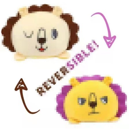 Mub- Vändbar flip katt plyschleksak söt djur flip docka