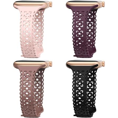 4-pak blonderem med silikonebånd kompatibel med Apple Watch-rem 4stk 1 4pcs 1 42mm/44mm/45mm/49mm