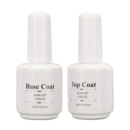 Nagelbas och Topplack Set Super Ljus Långvarig Säker UV Gel Polish Nagelkonst Set för Nagelsalong