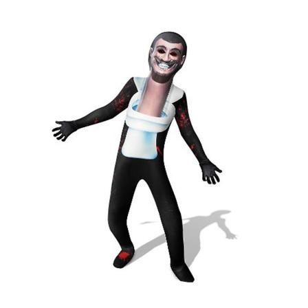 Skibidi WC Cosplay-asu Hauska Kaiutin Mies Tv Mies Videokamera Puvut Kauhupeli Figuuri Vaatteet Lapset Aikuisten Halloween - Perfet Toilet man 