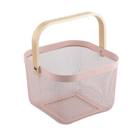 Metallinen hedelmäsiivilä kätevällä kannettavalla kahvalla - käytännöllinen vihannesten valutuskori keittiöön