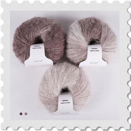 30 G/kugle Mohair Uldtråd Tre-farvet Gradient 6 6