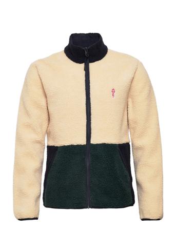 Blocked Fleece Sweat-shirts & Hoodies Fleeces & Midlayers Multi/mønstret Revolution