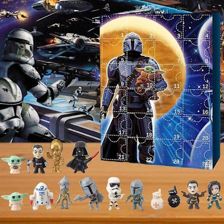2025 Julstjärna Star Wars Figurer Kit Adventskalender Jul 24 Dagar Nedräkning Blind Box Statyer Samlingar Tårtdekorationer Gåva