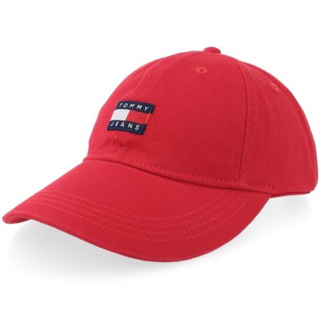 Tommy Hilfiger - Röd unconstructed Keps - Heritage Washed Cap Sapphire Red Dad cap @ Hatstore