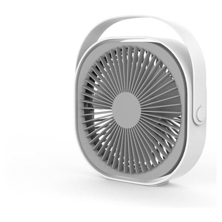 Bærbar Støjsvag USB-ventilator (Hvid Grå), 3 Hastighedsjusteringer Håndholdt Ventilator, Støjsvag Ventilator til Skrivebord, Hjem og Kontor Camping