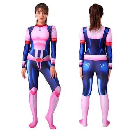 My Hero Academia OCHACO URARAKA Jumpsuit Cosplay Kostym Zentai Halloween för kvinnor L