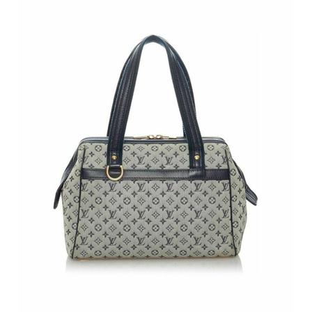 Louis Vuitton Vintage Pre-owned Monogram Mini Lin Josephine PM Tas , Grijs , Dames , Maat: ONE Size Vintage Tassen
