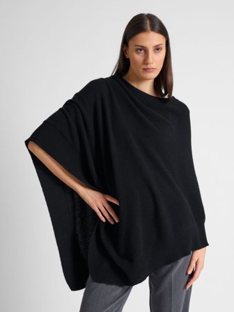 Kashmina - Kashmirponcho "Haddy" - Sort