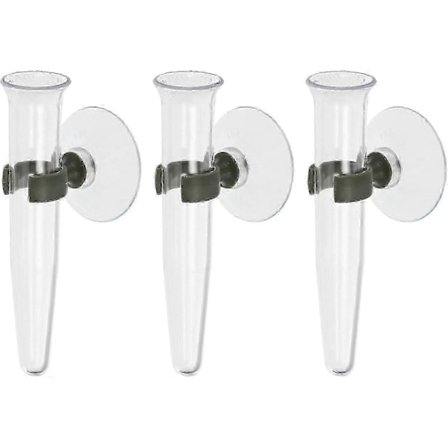 Blomstervannrør med sugekopp, 3 stk. 1,5 cm ID 10 cm Plast Vegghengende Vase - God utgave d