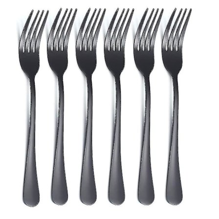 Sort middagsgaffel 6 stk, rustfrit stål 20,75 cm Titan bestik