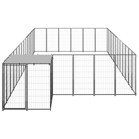 Vidaxl Hundgård Svart 22,99 M² Stål Svart