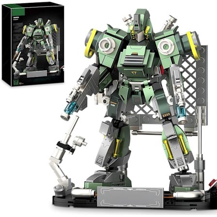 Thunder Mech Byggemodel Legetøj til Børn, Cool Leddelt Bevægelig Mech Display Sæt med Eksklusiv Display Stativ, Fødselsdagsgaver til Drenge 8-12(