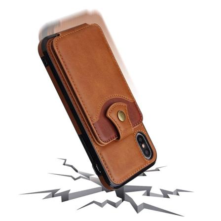 Robust Skal med Korthållare - iPhone XR Ljusbrun