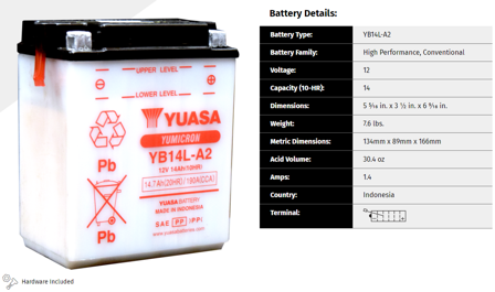 Motoraccu Yuasa Yumicron – Zoek Op Motor - Triumph Thunderbird 900 1995-2003