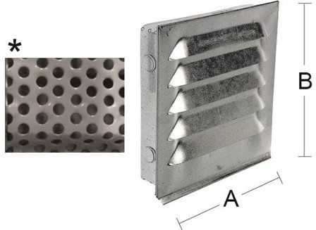 Habo 33 Ventilrist med ramme 200x200 mm, Ventilasjon