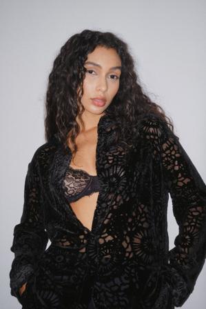 NA-KD Trend Chemise en velours à manches longues - Chemises - Noir - EU 32