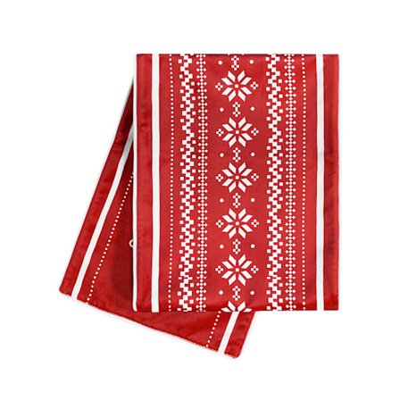 Jul bomullslinne bordslöpare bordsdekoration tvättbar bordsduk fo