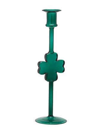 Anna + Nina Shamrock Candle Holder - Green - H8CM