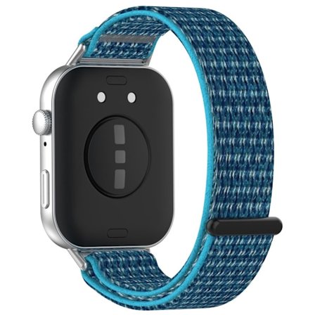 Huawei Watch Fit 3-armband Magic Tape Nylon Soft Watch Band - Havsblå