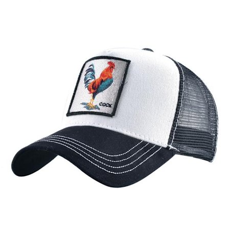 Animal bird mesh trucker hat snapback square patch unisex ba