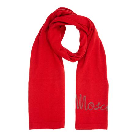 Moschino, Wool scarf Czerwony, Kobieta, Rozmiar: ONE Size