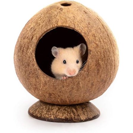 Coco Hut Hamsterhus Seng til Gerbils Mus Smådyr Bur Hab